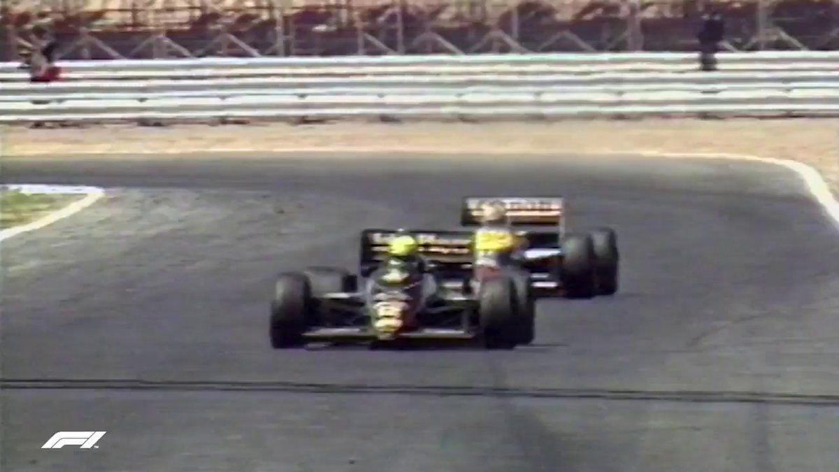 40 YEARS AGO TODAY. Ayrton Senna beat Nigel Mansell in the 1986 Spanish Grand Prix in the third-closest finish in F1 history.