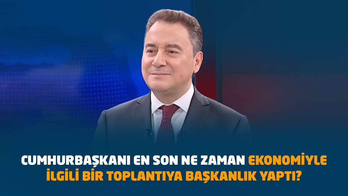 Ali Babacan: “Cumhurbaşkanı en son ne zaman ekonomiyle ilgili bir toplantıya başkanlık yaptı? Niye yapmıyor? Çünkü o fotoğrafı verdiği anda sorumluluk üzerine yıkılacak. Sorumluluğu Cevdet Yılmaz'ın, Mehmet Şimşek'in üzerine yıkmak için o fotoğrafı vermiyor.“