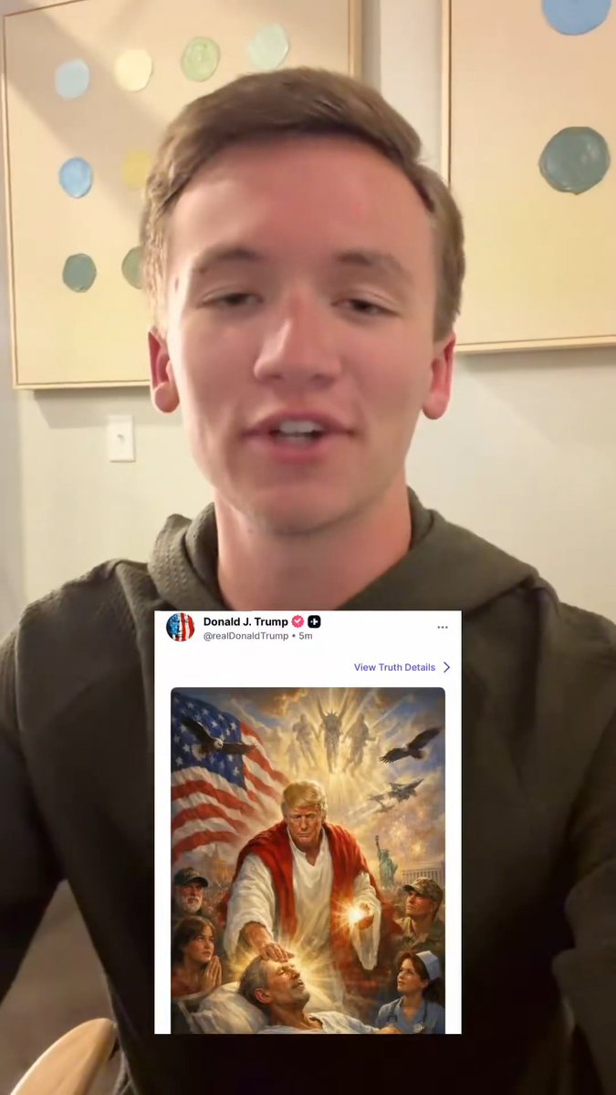 Conservative influencer Brilyn Hollyhand speaks out against Trump's post depicting himself as Jesus: "This is gross blasphemy. Faith is not a prop."