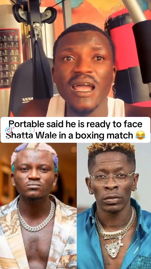 Portable said he want fight Shatta Wale in a boxing match oo 🤣🤣😂 This guy wan try the Nima boy oo 🤣😂😂😂 #Shattamusic