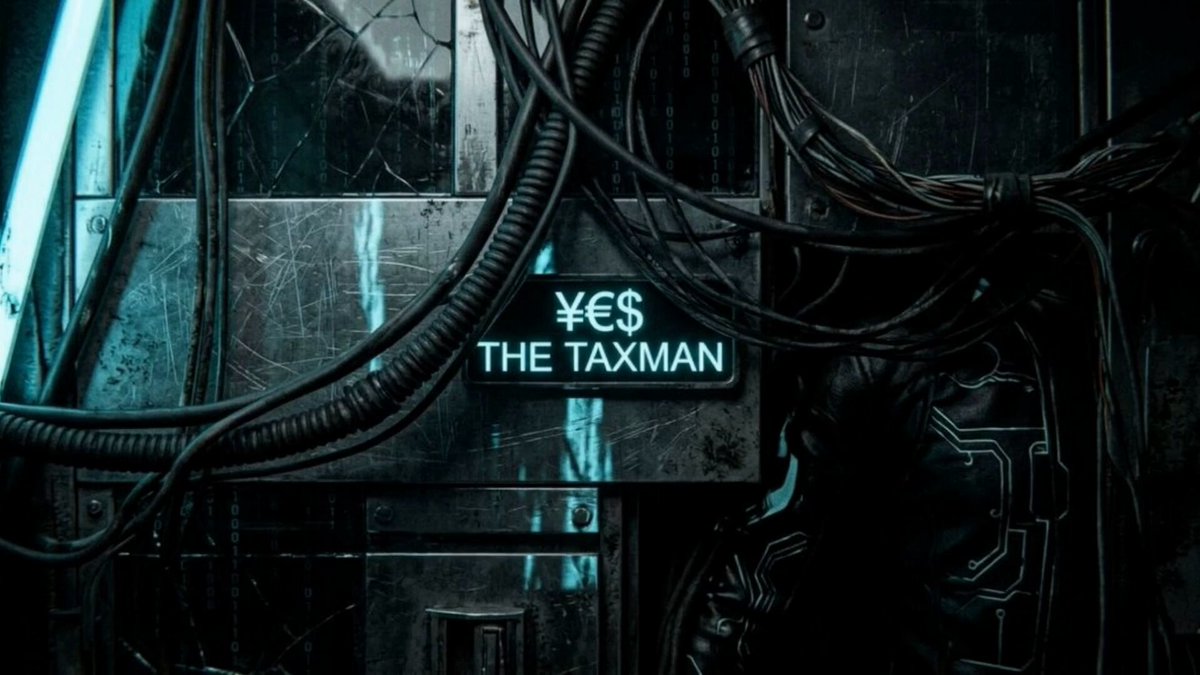 The taxman is coming. Preview of a new project. I wanted to capture the breathless anxiety of technology outpacing us, quietly draining us. A future that feels like a glitchy bureaucratic nightmare. I'm Curious. How this makes you feel?