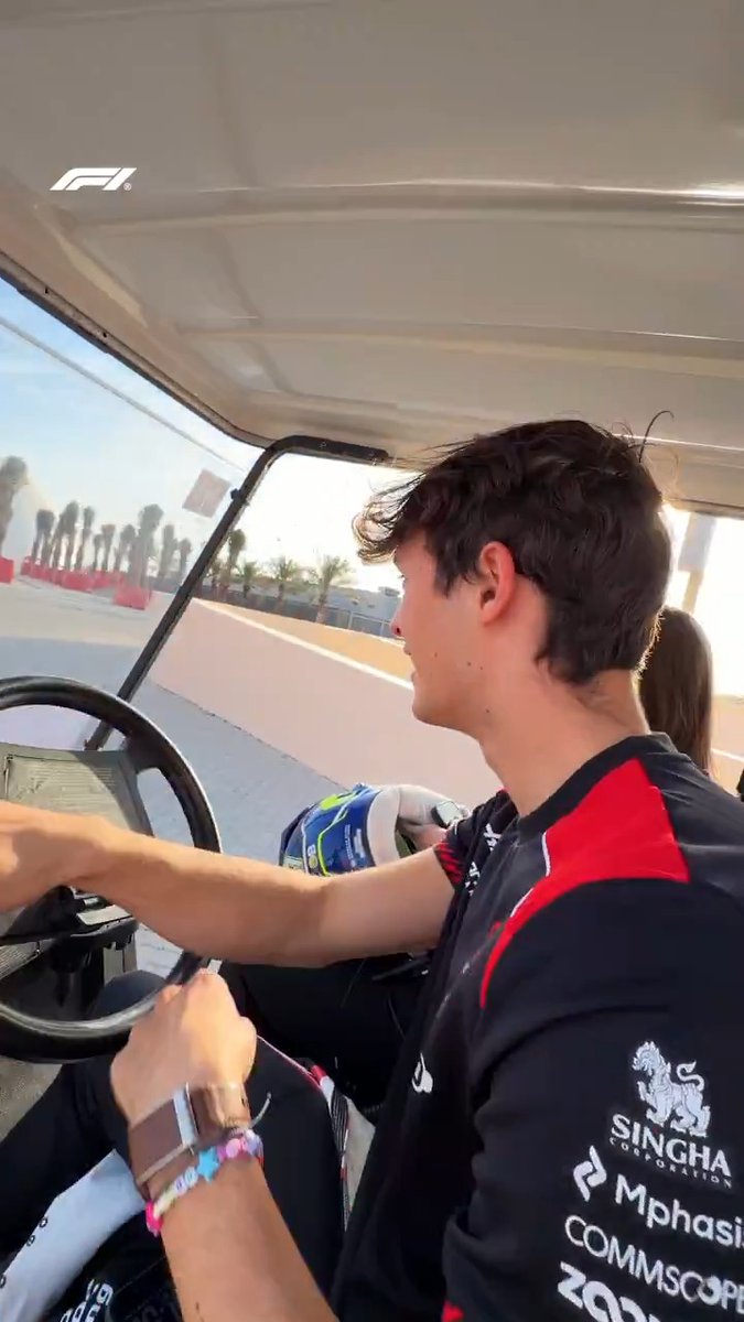 "Stay out of my way" 👀 Everyone keep a wide berth of Ollie Bearman when a golf buggy is involved! 😆 #F1