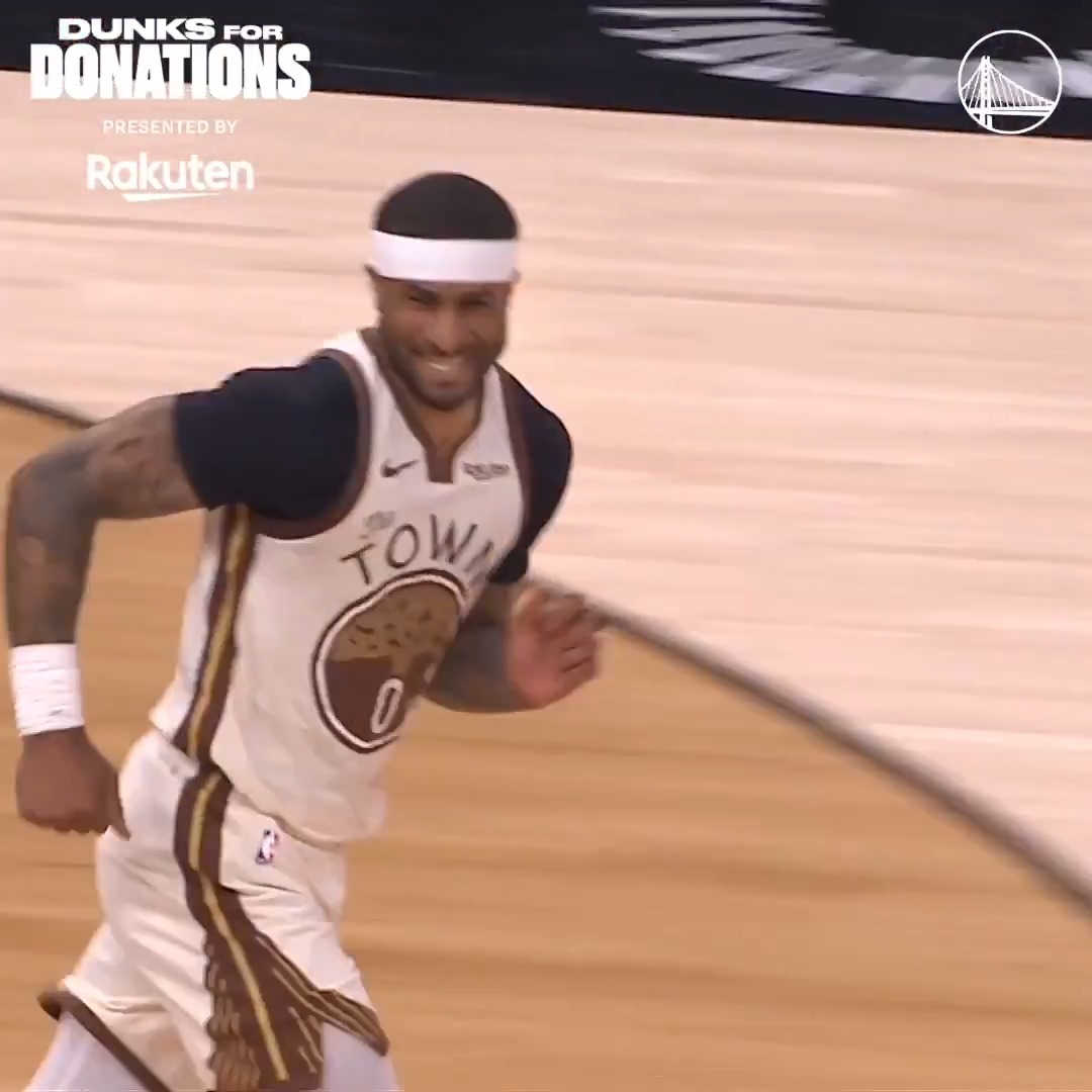 The Dubs have 226 dunks so far this season, resulting in $565,000 raised for the Warriors Community Foundation, courtesy of Rakuten Dunks for Donations || #DubNation