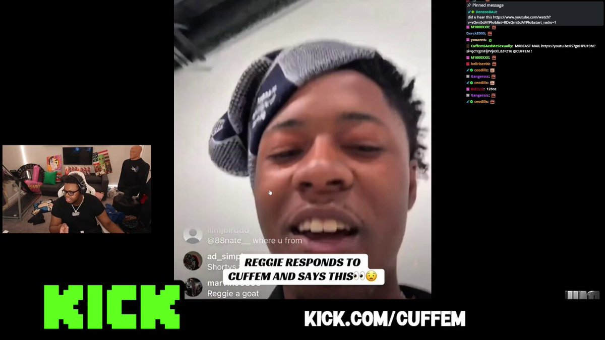Cuffem responds to Reggies IG live sending his prayers and MOCKING him for the effect the cup is having on Reggie😳👀 "I didn't know Reginald was from the hood.....we hood jesters now ?"🤣