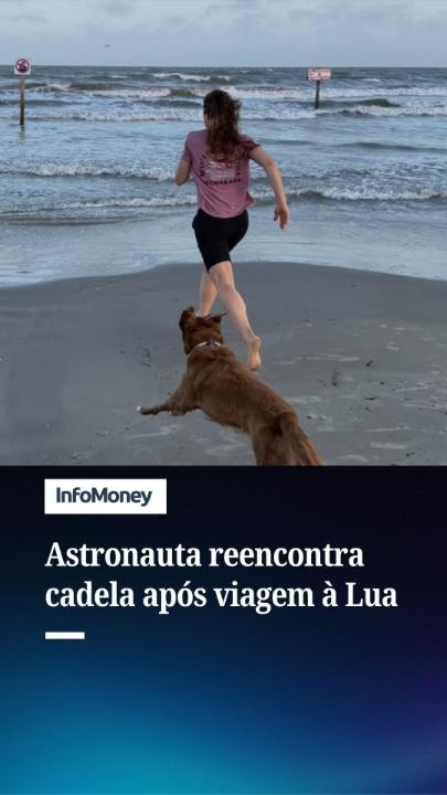 🚨VEJA: Astronauta Christina Koch compartilha momento ao reencontrar a sua cadelinha após 10 dias em missão no espaço.