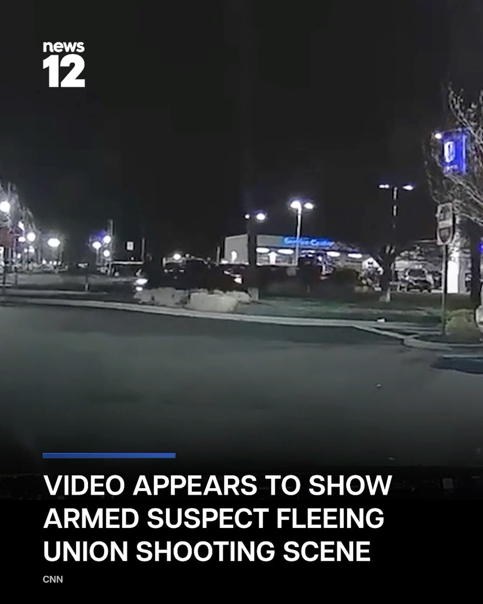 JUST IN: Newly released video appears to show a person running through the Chick‑fil‑A parking lot on Route 22 in Union while holding what looks to be a gun, following Saturday night's deadly mass shooting. READ MORE: #News12NJ #Crime #Union
