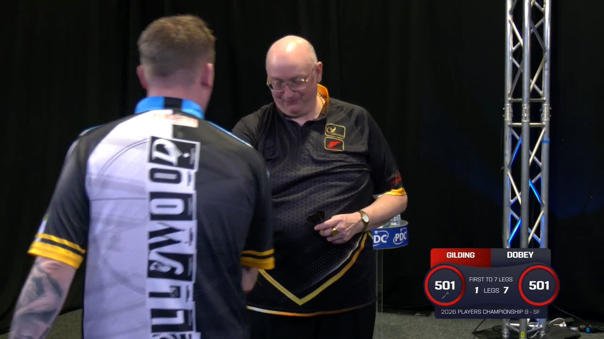DOBEY INTO THE FINAL! Chris Dobey will compete in his third Players Championship final of the year, as Hollywood wins six legs on the spin to beat Andrew Gilding 7-1, averaging over 103 in the process! 📺 #PC9