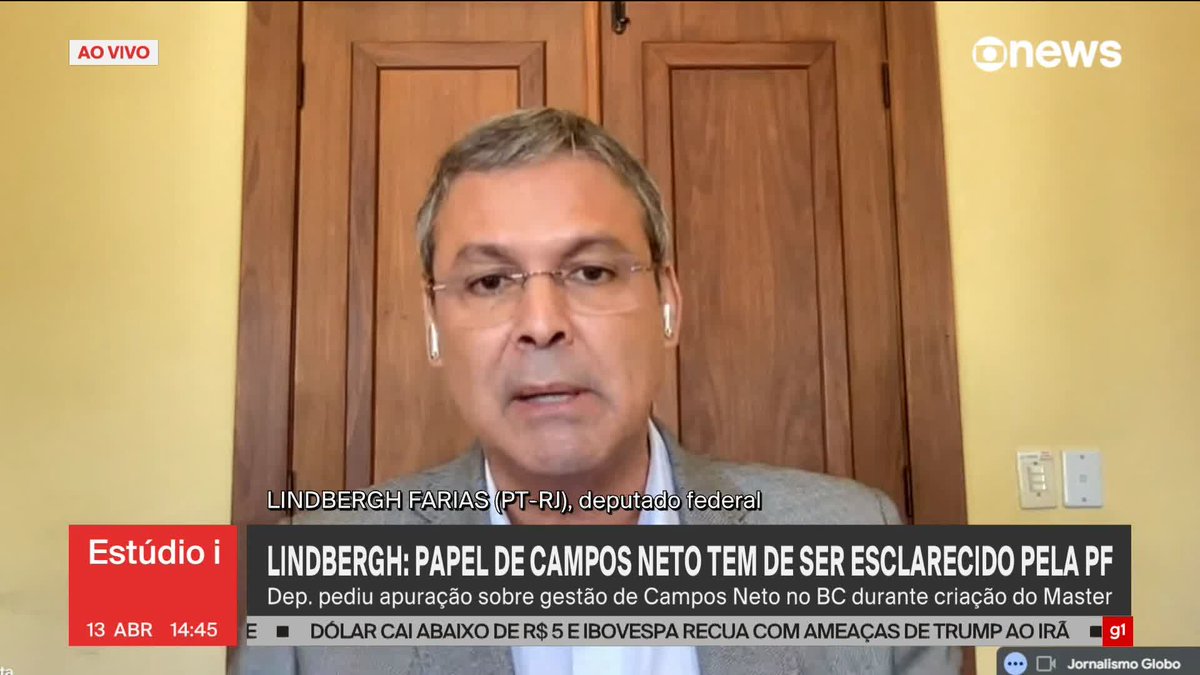 “Tem, no mínimo, um corporativismo do Banco Central”, afirma Lindbergh Farias (PT-RJ) após Galípolo dizer que não há provas que culpem Campos Neto no caso Master. “A PF tem que investigar tudo, quem está protegendo quem” #Estúdioi ➡ Assista à #GloboNews: