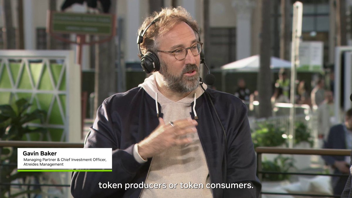 💡 You’re either a token producer or consumer. Gavin Baker, Chief Investment Officer and Managing Partner at Atreides Management, LP, sets the stage for the next phase of tokens and how they will be an incredibly vital asset for businesses. 📺 Watch the full #NVIDIAGTC Live Pregame Show:
