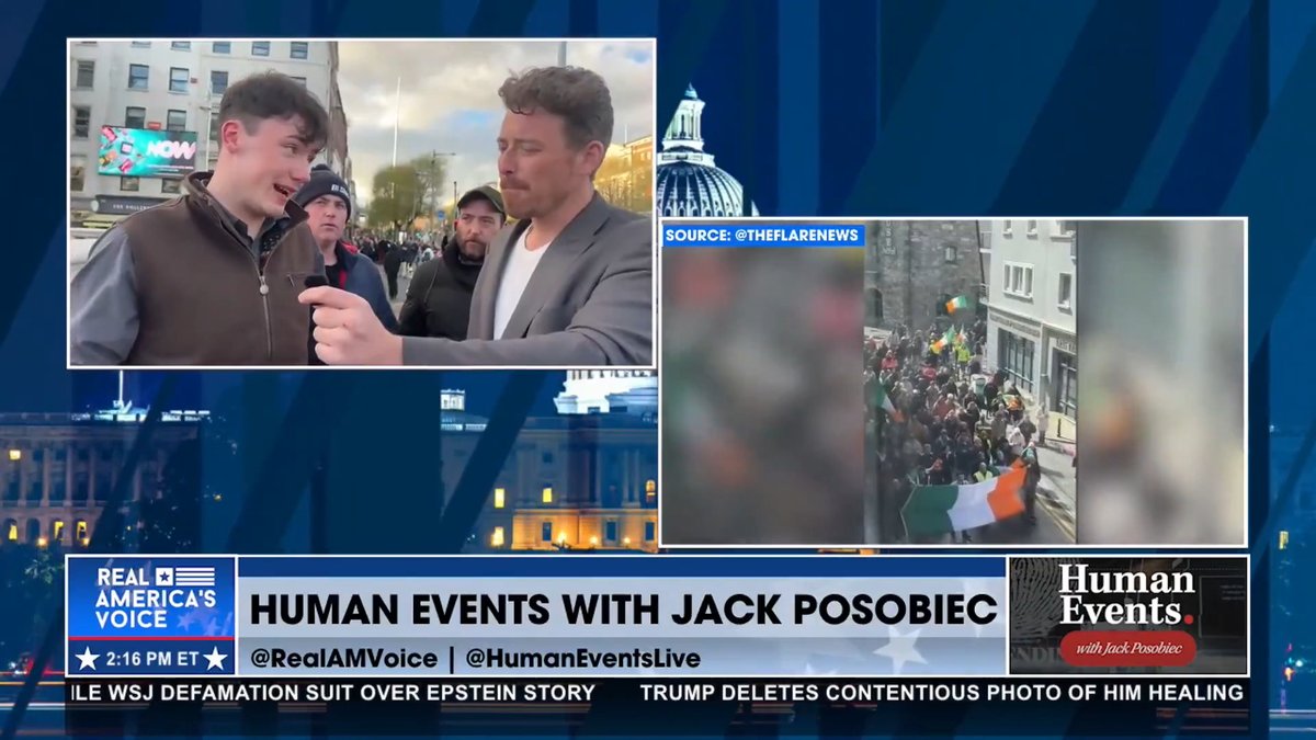 IRISH WORKERS PROTESTING THE IRISH GOVT "The government has a responsibility to lower unnecessary ridiculous ideological taxes, such as the carbon tax." Kev Posobiec on the ground in Dublin talking with the real people of Ireland who are fed up. Jack Posobiec
