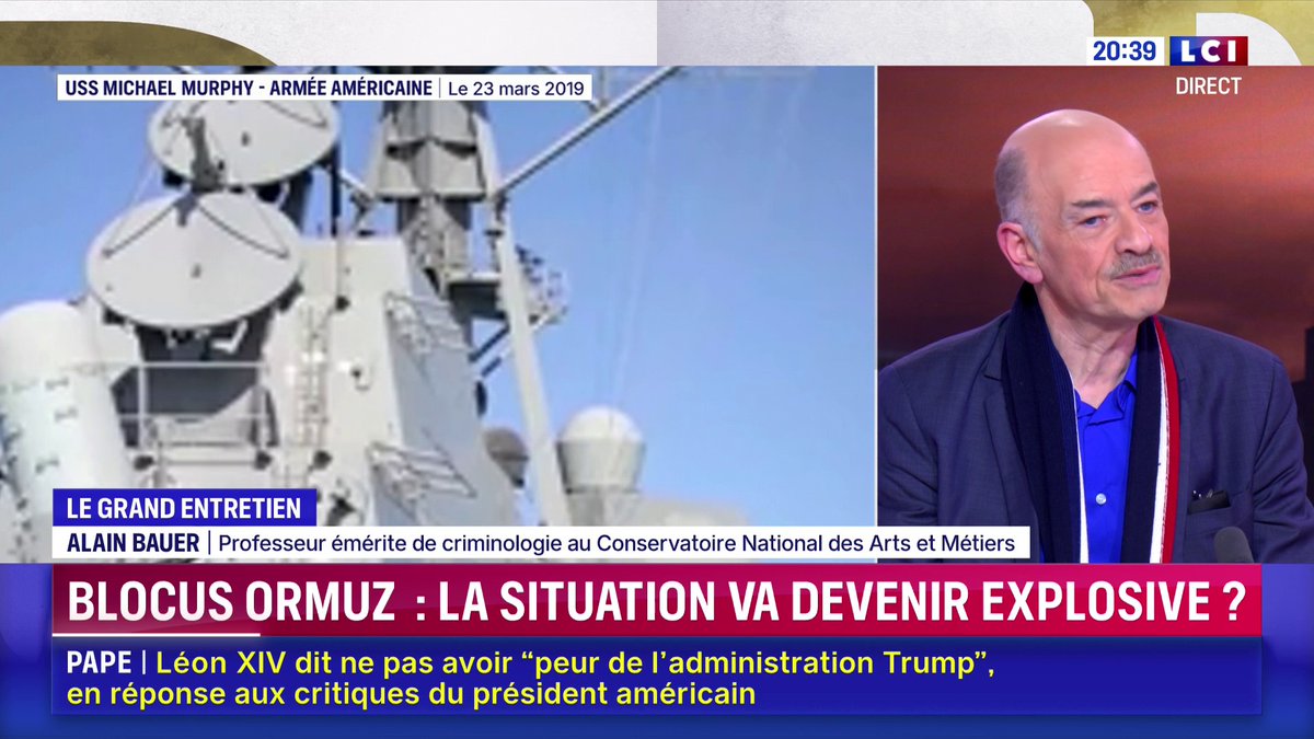 Guerre en Iran : "Si les Américains ne sont pas totalement affaiblis, ils ont quand même consommé beaucoup beaucoup d'équipements dans cette affaire", Alain Bauer, professeur émérite de criminologie au Conservatoire national des Arts et Métiers ▶️ Darius Rochebin