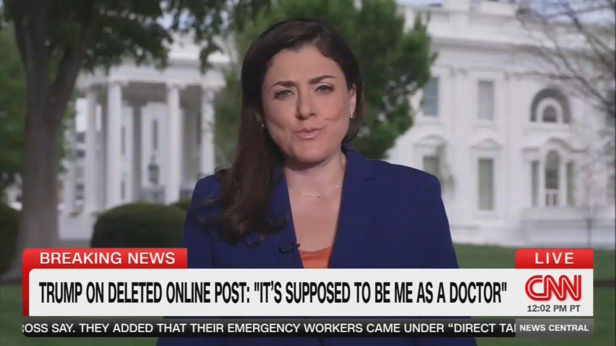 Reporter: A number of Trump's own supporters were really upset about this post, saying that it was blasphemous, that he was idolizing himself. Trump, of course, saying that he thought he was just being a doctor and helping people. But if you look at the hands in that photo, you see that these are some kind of divine hands that are doing their own healing.
