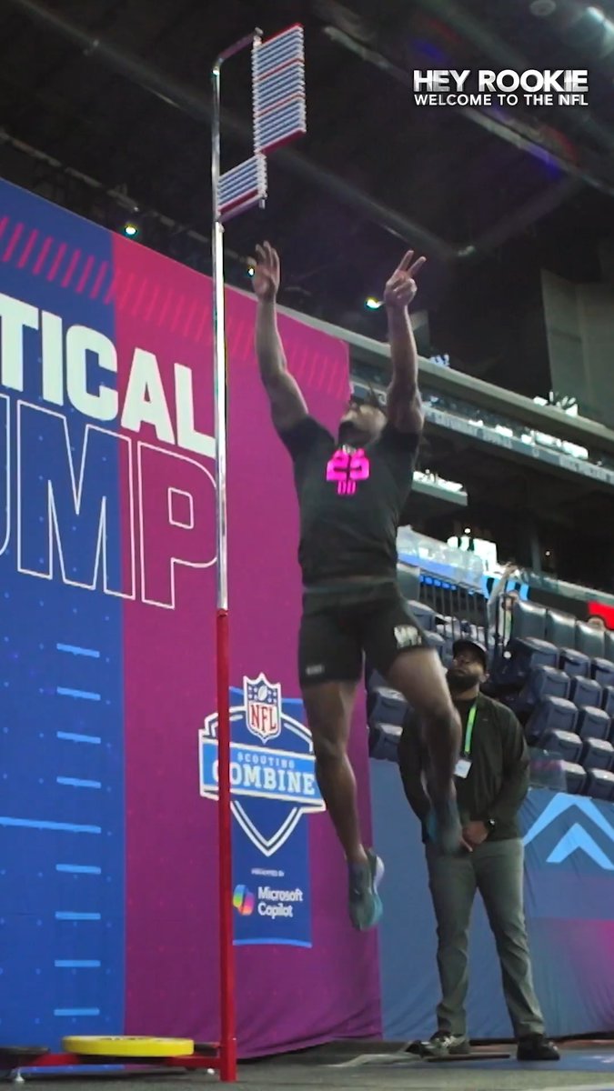 .D’Angelo Ponds was hoping for a 40 inch vertical...instead he hit a top 10 combine jump ever 🤯 #HeyRookie | Indiana Football