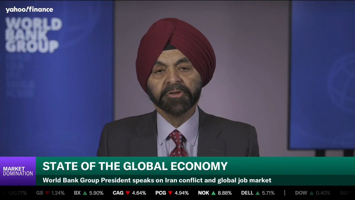 World Bank Group president Ajay Banga speaks on how the Iran conflict is weighing on countries and the global economy.