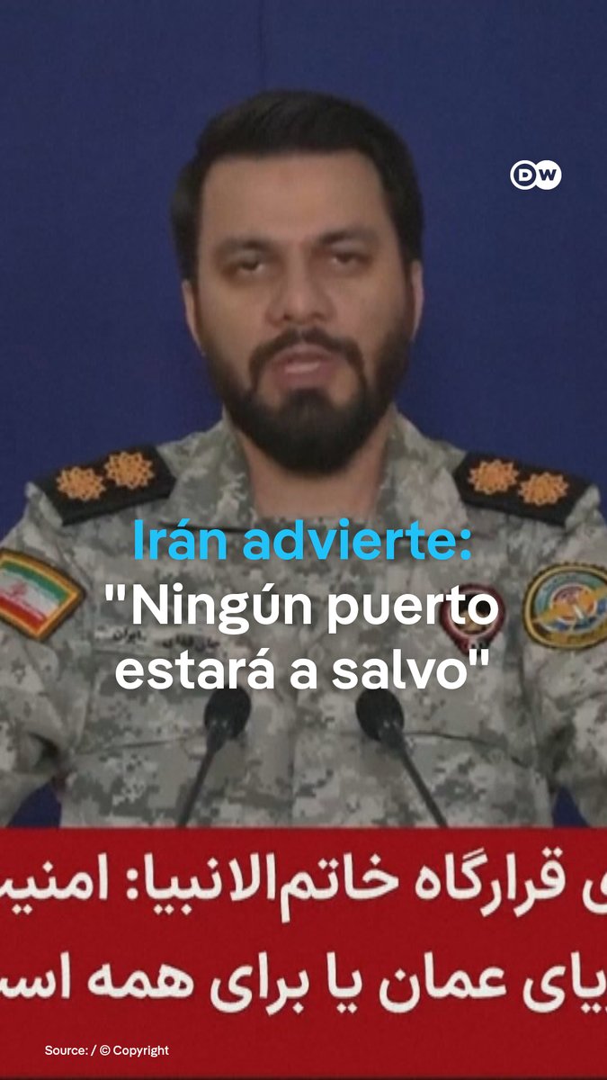 Irán advierte a Estados Unidos: ningún puerto estará seguro en la región si los suyos son amenazados Tras el bloqueo anunciado por Estados Unidos en el estrecho de Ormuz, las Fuerzas Armadas de Irán advierten que ningún puerto en el golfo Pérsico y el mar de Omán estará a salvo si se amenaza su control. La medida afecta a una ruta clave por la que pasa cerca de una quinta parte del petróleo mundial. El anuncio llega tras el fracaso de las negociaciones de paz en Pakistán.