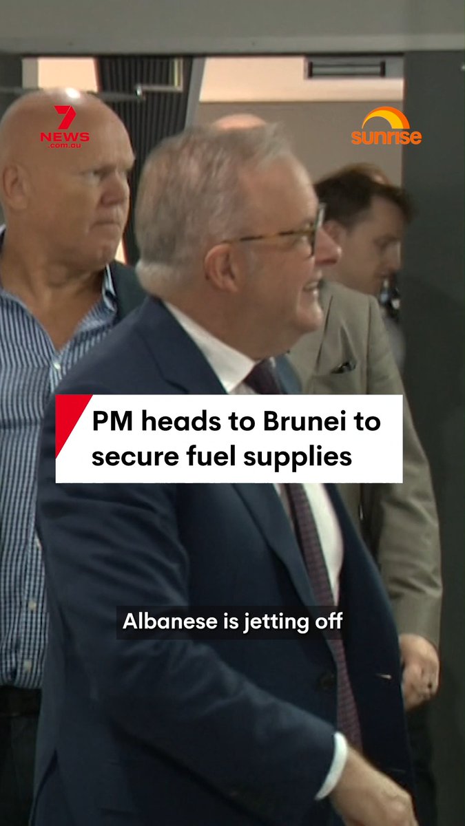 Prime Minister Anthony Albanese is departing for Brunei this morning on a crucial mission to secure additional fuel supplies for Australia. The trip marks the beginning of a second consecutive week of international travel, following a fuel security mission to Singapore. After meetings in Brunei, Mr Albanese will fly to Malaysia where he aims to shore up energy supplies, fertiliser and other critical goods essential to Australia’s economy. #albo #anthonyalbanese #fuel #brunei #malaysia