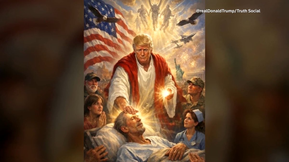President Trump posted an AI-generated image of himself as a Jesus-like figure, drawing widespread criticism even from some religious conservatives who typically support him, before deleting the post
