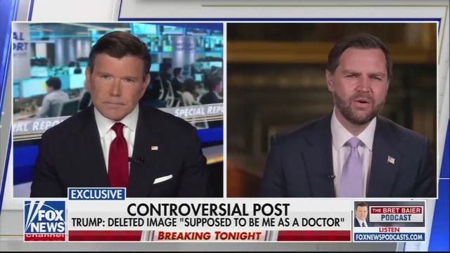 Vance defends Trump's post depicting himself as Jesus: "I think the president was posting a joke. And of course, he took it down because he recognized that a lot of people weren't understanding his humor in that case. I think the president of the United States likes to mix it up on social media."