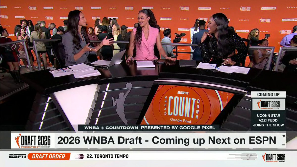 Who’s taking the top spot? 👀 Malika Andrews, @andraya_carter and Chiney Ogwumike discuss ⤵️ Watch the WNBA draft at 7 ET on ESPN and the ESPN App 🏀