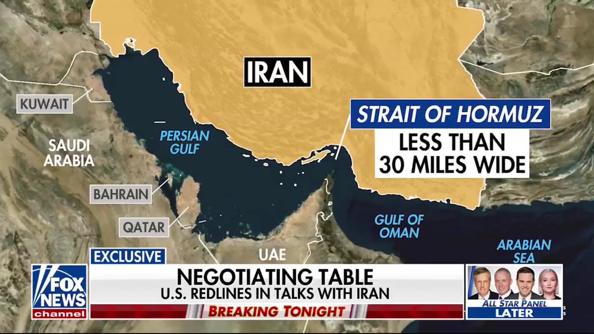 VICE PRESIDENT VANCE on the U.S. redlines during Iran talks: "We need to see the Straits of Hormuz fully open, and this is frankly one of the thing where the Iranians tried to move the goalposts during the negotiation, we made very clear that that's unacceptable." | Special Report Bret Baier