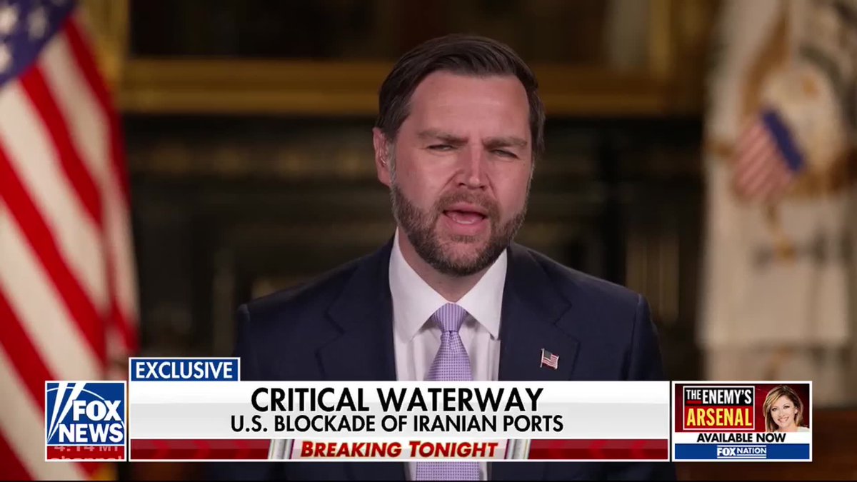 VICE PRESIDENT VANCE slams Iran's "economic terrorism" against the entire world: "The only thing the Iranians have been able to do, they haven't of course beaten us militarily, they've had their military been decimated. They haven't been able to prosecute the case when it comes to weapons of war. What they have done is engage in this act of economic terrorism against the entire world." | Special Report Bret Baier