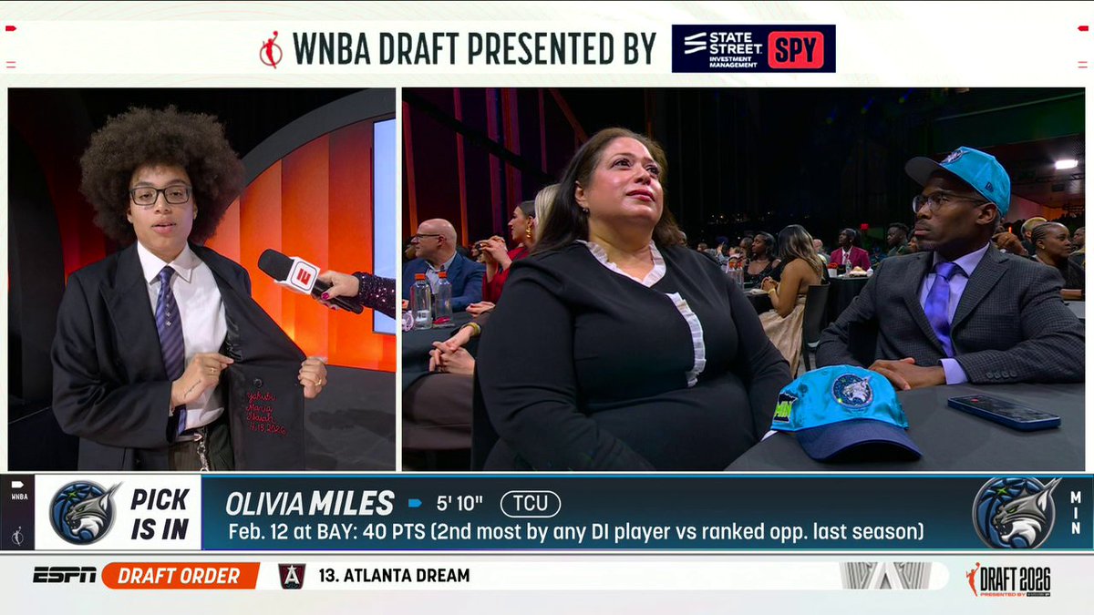 With her family close to her heart, Olivia Miles was drafted No. 2 overall by the Lynx 🥹❤️