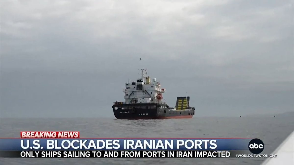 After critical peace talks collapsed, the U.S. Navy has imposed a blockade of all Iranian ports to cut off its oil income and try to force Iran to make concessions. Ian Pannell has the latest on the major showdown in the critical Strait of Hormuz.