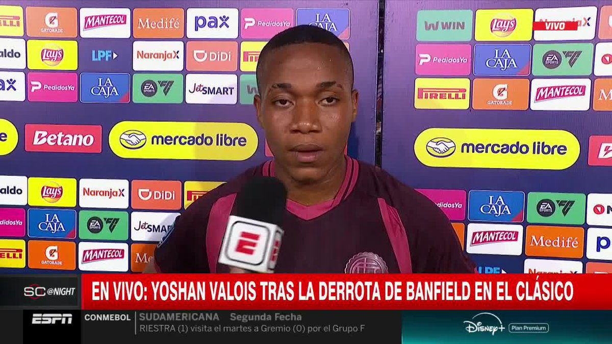 😱 "DESDE LA MAÑANA PRESENTÍA QUE IBA A HACER GOL" 🇨🇴 El colombiano Yoshan Valois metió su PRIMER GOL con la camiseta de Lanús y le dio el Clásico del Sur al Granate ante Banfield 📺 #DisneyPlus Plan Premium