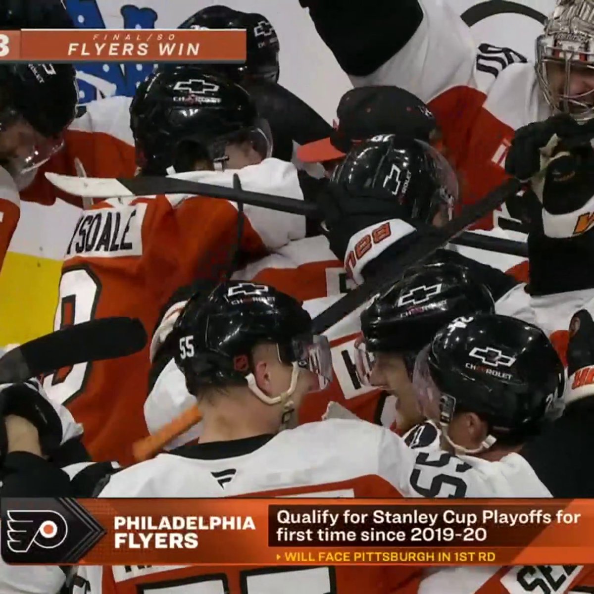 THE FLYERS HEAD TO THE PLAYOFFS FOR THE FIRST TIME IN 6 YEARS‼️ Philly will face off with in-state rival Pittsburgh 🍿