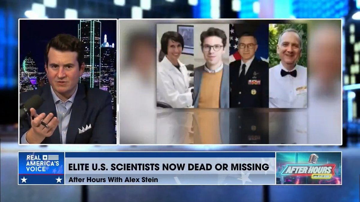 Something is Going On Alex Stein reports on the viral story about the string of top U.S. scientists who have gone missing or wound-up dead. He speculates on why this is happening. Alex Stein #99 After Hours with Alex Stein #99