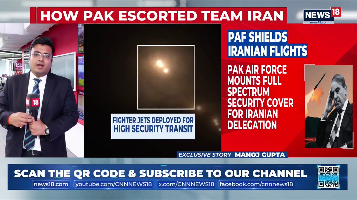 Pakistan Air Force (JF-17, J-10C, even F-16s) rolled out a massive live-armed escort with AWACS, tankers, decoy flights &amp; radar blackouts just to safely bring Iranian delegation planes (IRAN04 &amp; IRAN05) to Islamabad for US-Iran talks. 😳