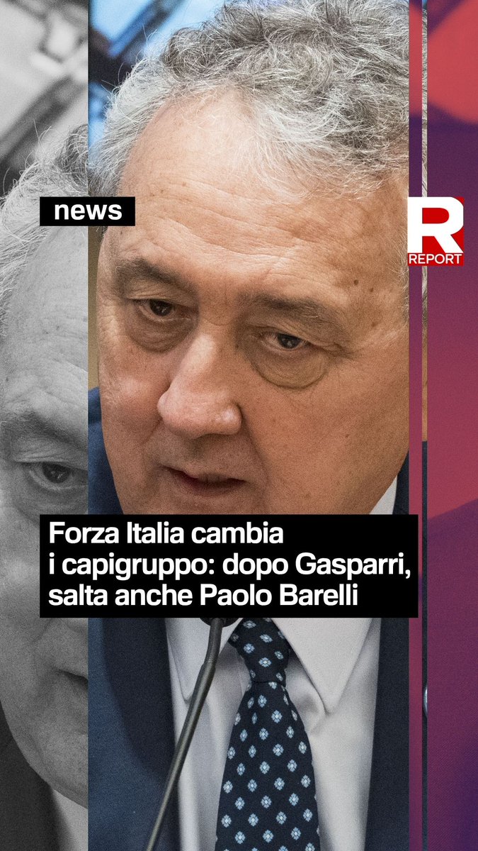 Dopo Gasparri, FI cambia capogruppo alla Camera: Barelli è stato costretto a lasciare. Fedelissimo di Tajani, ma anche storico numero uno del nuoto, è una vecchia conoscenza di #Report: a lui lo scorso anno avevamo dedicato un'inchiesta, rivedila qui👇
