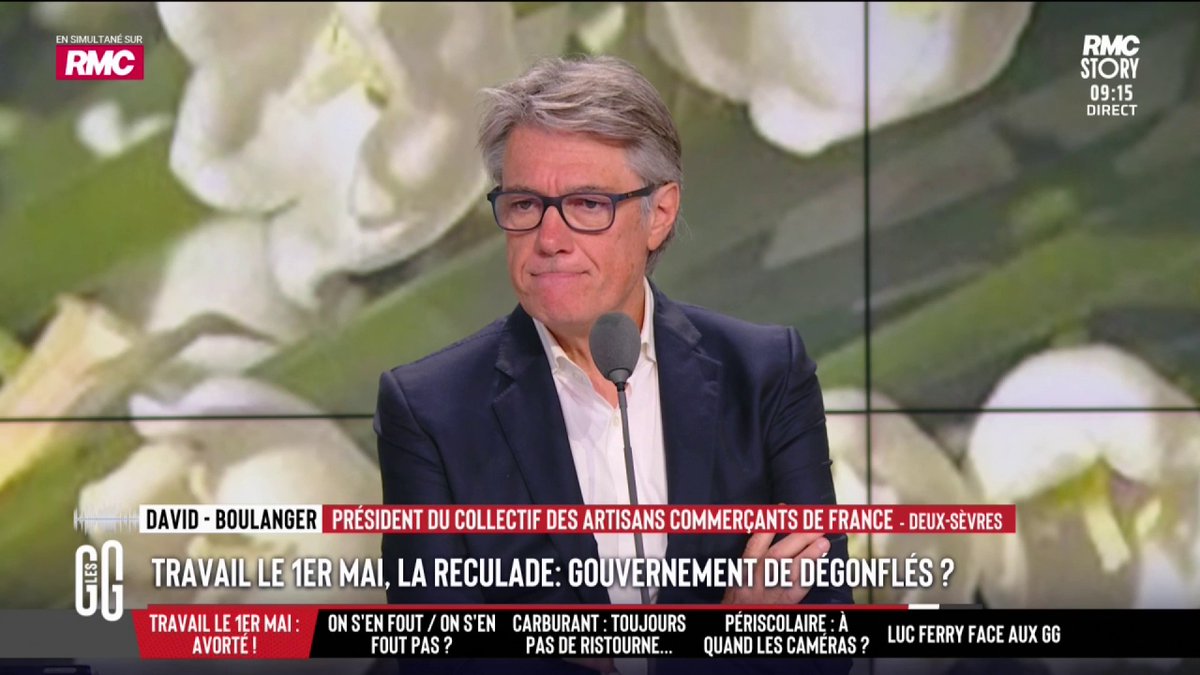 ❌ Travail le 1er mai : "On a honte de notre pays. Ils tuent l'artisanat !" 📞 David, boulanger et président du collectif des artisans commerçants de France, au 3216 : "La colère va monter. Le 2 mai, je vous garantis que ça va bouger. On monte tous à Paris !" #GGRMC