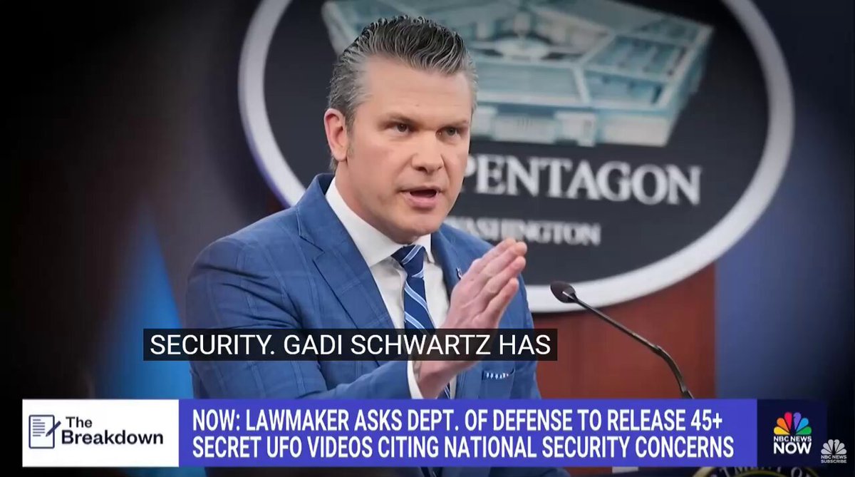 🚨Lawmaker asks Hegseth to release UAP videos citing national security concerns Rep. Anna Paulina Luna. R-Fla., is asking Defense Secretary Pete Hegseth to hand over dozens of military “unidentified aerial phenomena” videos by April 14. NBC News' Gadi Schwartz reports. Today is the deadline, will we get the videos? 4 UAP formation – Iran, 8/26/22 Syrian UAP instant acceleration, 2021 UAP USO formation Wiley 2X Zinc Cigar-shaped or fat spherical UAP, 10/15/22 Spherical UAP erratic movement remix (RUST), 2022 Spherical UAP over AFG in and out of clouds, 11/23/20 Spherical UAP pulsing over water Jacker 2X Spherical UAP in clouds Voodoo 4X (Cranberry) UAP NGA UAP, 6/1/10 Spherical UAP Warlock 4X, 4/12/21 (Video 0, Video 1, Video 2) AFSOC Kabul UAP, 2017 USCG C-144 UAP 2 Tic Tac IR hot, 4/24/24 USCG C-144 UAP 2 Tic Tac IR hot, 4/24/24 Multiple Spherical UAP USO near Sub. Cactus 1X in and out of water, 3/25/22 IIR 1666 S0151 23 video footage of UAP captured by fifth generation aircraft, 1/20/23 F-18 FLIR UAP IIR 1665 S0301 23 / Eglin AFB USAF ANG F-16C (AESIR11) shoots down UAP over Lake Huron with Aim-9X, 2/12/23 IIR 1777 J0032 22 Kazakhstan – UAP near Karaganda International Airport IIR 1655 S0053 23 / Several UAP near Columbus OH airport MQ-9 observer UAP in East China Sea, 1/5/23 Assault 1X (steel) HD_20220613, 6/13/22 EP-3 Observed UAP in the ECS, 6/9/21 Lightning (Lavendar) observes UAP, 1/3/21 Hackney 6 (Toxic 6) observes and tracks UAP, 11/2/20 (video 1, video 2) Toxic 6 (Mercury) observes 3 fast moving UAPs, 10/29/20 Toxic 6 (Hackney 6) observes UAPs, 10/20/20 Greed observes UAP, 10/18/20 Greed observes UAP, 10/16/20 Mad Dog 31 observes UAP, 10/17/20 Regulator 73 observes UAP, 10/17/20 Toxic 6 (Hackney 6) observes UAP, 9/16/20 UAP on East Coast, 12/1/19 Toxic 6 UAP, 9/5/20 Toxic 6 UAP (Hackney 6) observes UAPs, 8/31/20 (video 1, video 2) Hellhound 1X (Coffee) observes UAP, 8/24/20 Toxic 6 observes UAP in Persian Gulf, 8/21/20 Hackney 6 (Toxic 6) UAP observation, 8/8/20 Hackney 6 (MQ-9) Gulf of Arabia dual UAP, 5/5/20 Hackney 5X (mint) HD 2020-02-13, 2/13/20 Hackney 6 (MQ-9) UAP in Persian Gulf, 5/20/20 HH-11 UAPs, 7/3/18 Hi-Res: Hackney 4X observes UAP at 2135Z, 9/25/19 UFOs in formation over Persian Gulf Hi-Res: Hackney 4X observes UAPs at 1715Z, 9/23/19 #ufotwitter #uapX Source:
