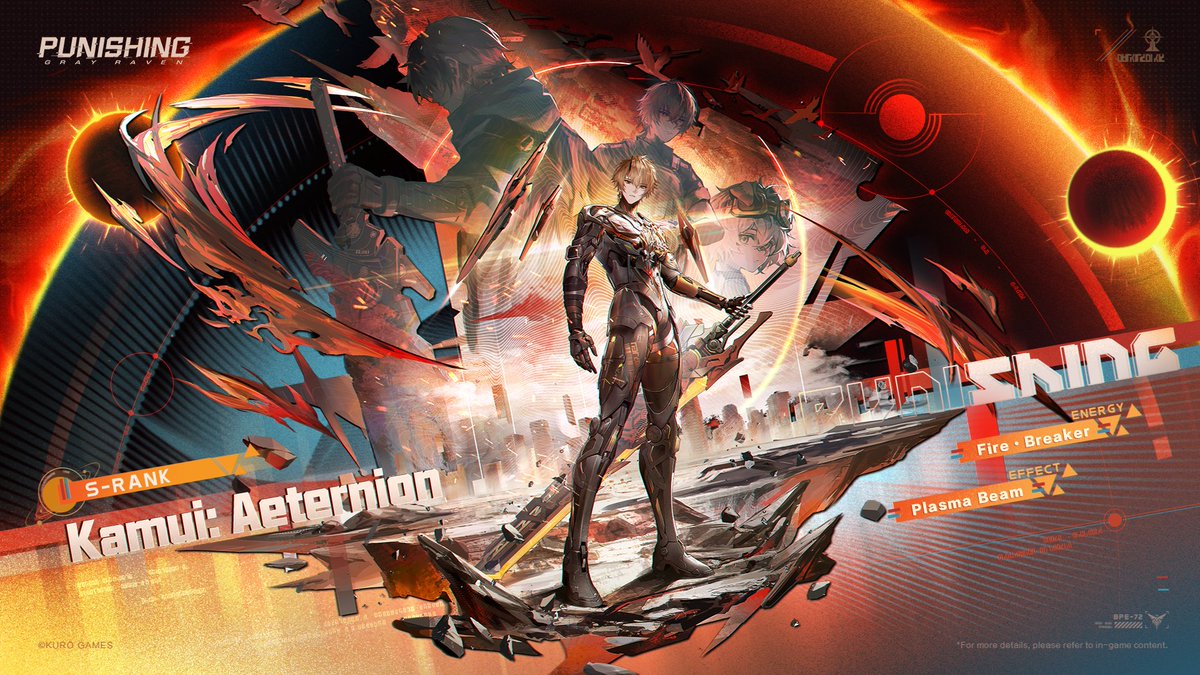 Character Database | Kamui: Aeternion "The sun hasn't always been here—for the longest time, he was lost in darkness. But now, with this courage, his flames burn strong and illuminate the world—because of you, and only for you."