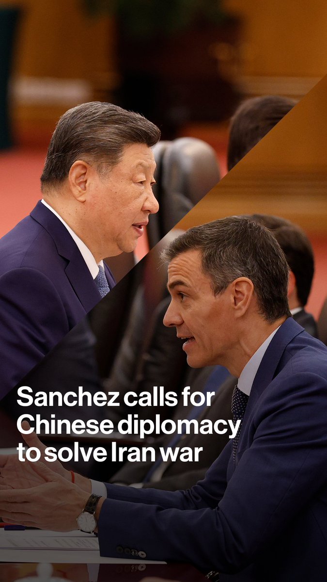 During his visit to Beijing, Spanish Prime Minister Pedro Sanchez called for Chinese intervention to help end the US-Israeli war with Iran