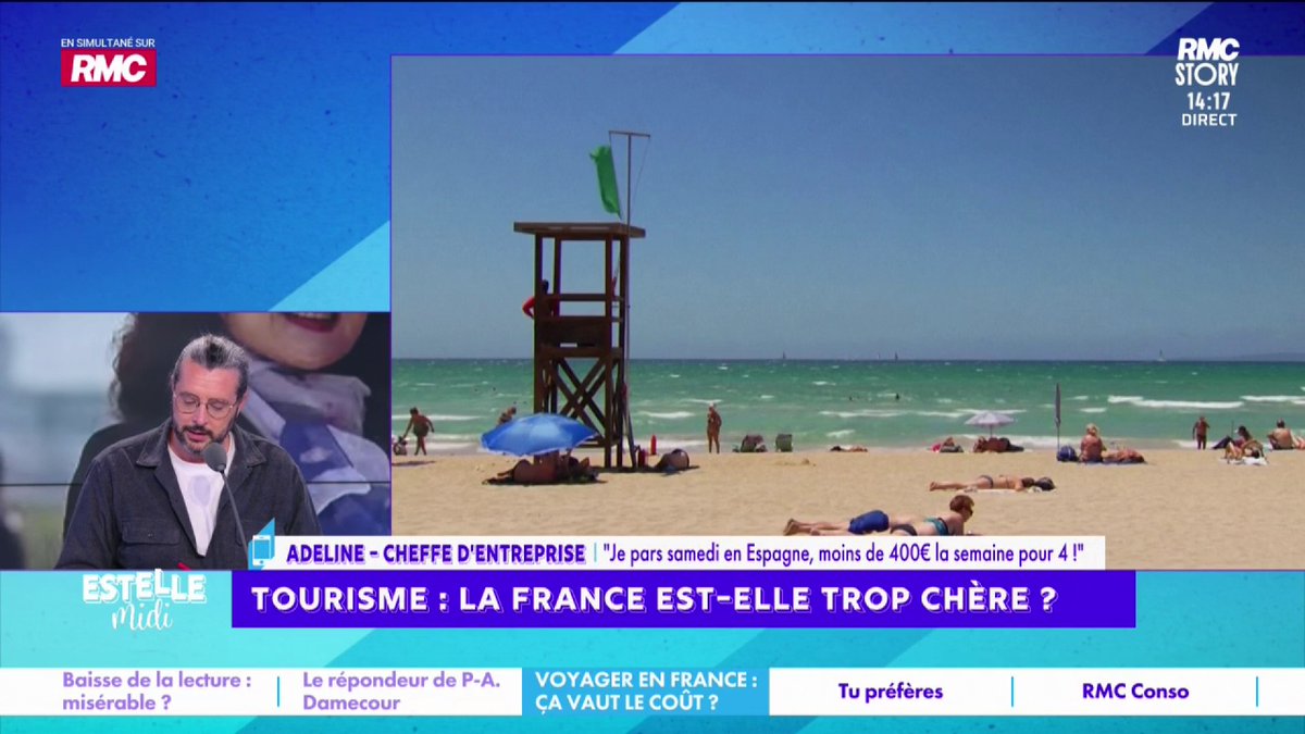 🏖️ Tourisme : la France trop chère ? 📞 Adeline : "On part en Espagne ! Le logement est moins cher, on a eu une offre en camping avec parc aquatique pour moins de 400€ la semaine pour 4 personnes ! Même avec les billets d'avion c'est moins cher !" #EstelleMidi