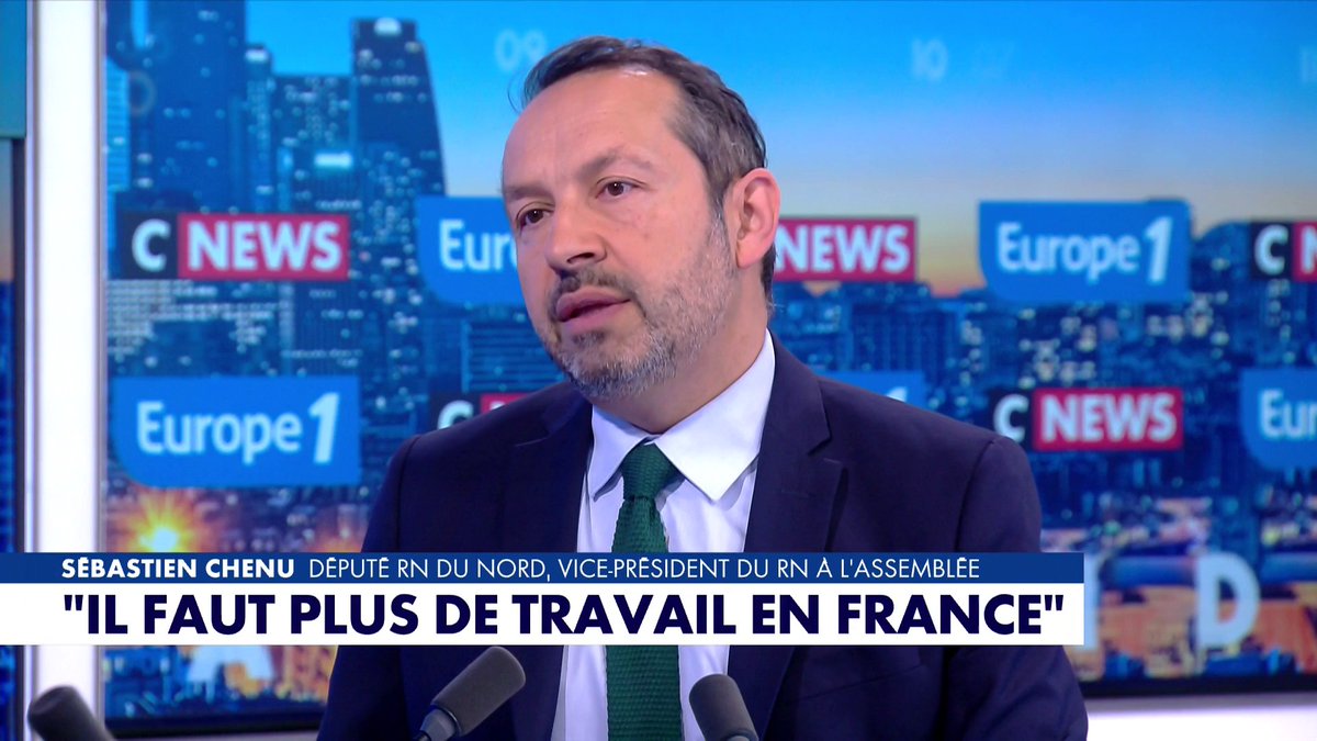 "Tout le monde doit travailler plus tôt et plus tard" selon Sébastien Chenu (RN).