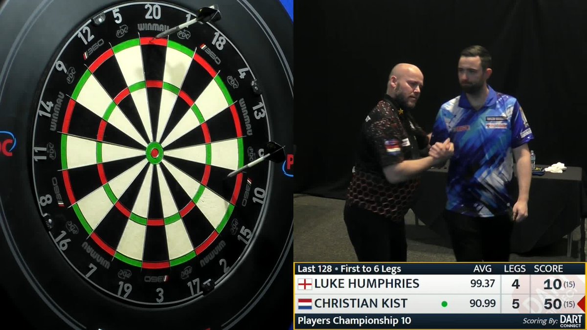 KIST KO's COOL HAND! Christian Kist produces a remarkable fightback on Stream Three! The Dutchman rattles off FIVE straight legs from 4-1 down to deny Luke Humphries! 📺 #PC10