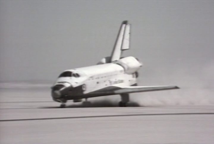 45 years ago today, astronauts John Young and Bob Crippen completed the first spaceflight of the space shuttle program, STS-1, landing Columbia at Edwards Air Force Base. Hundreds of thousands of spectators gathered in the California desert to witness the landing of the 98-ton (89-tonne) orbiter following its 2-day flight.