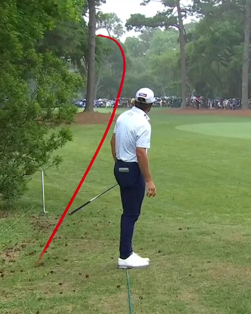 The tracer 😮‍💨 Cameron Young with an unreal recovery shot RBC Heritage. #TOURVault
