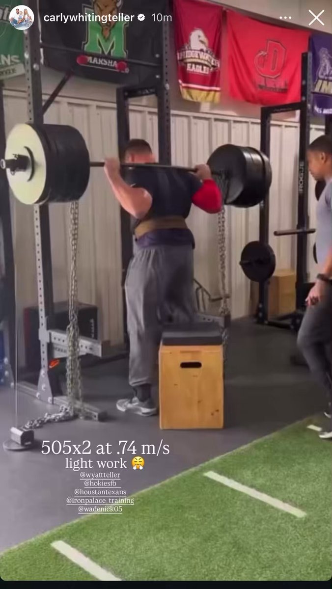 Wyatt Teller offseason work 👀 Via Carlywhitingteller IG