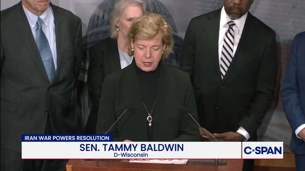 Q: "Do you think that we're at the point where the 25th Amendment is reasonable?" Sen. Baldwin: "I have little faith that Donald Trump's cronies on his cabinet are going to get onboard with removing this president from office."