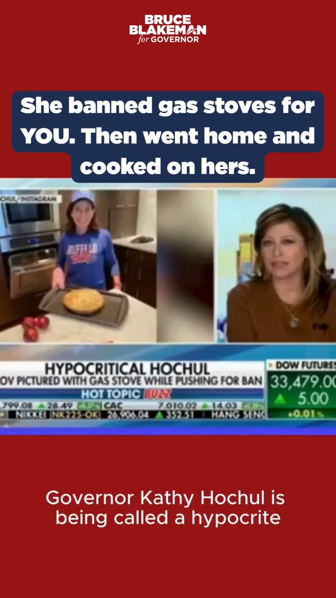 Kathy Hochul tried to ban gas stoves in new buildings, then got caught using one at her Albany mansion. Rules for thee, not for me. When I’m Governor, I’ll stop the war on gas stoves and cut your utility bill in half.