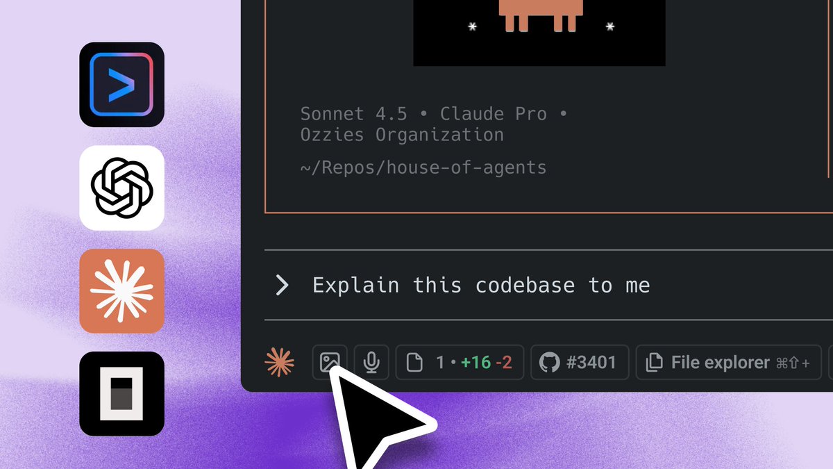 You can now run any CLI agent with first-class support in Warp, including Claude Code, Codex, OpenCode and Gemini CLI. • Vertical tabs • Notifications when they need you • Integrated code review • Remote control from mobile • Rich input editor Download Warp for free today.