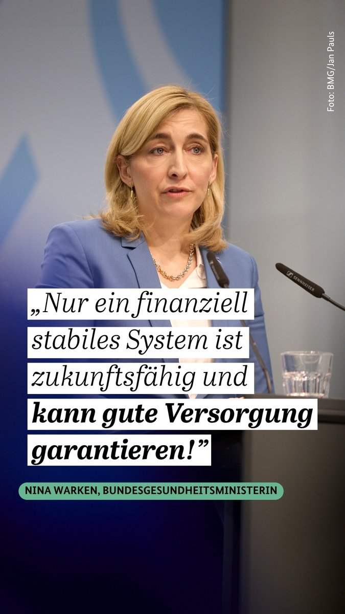 „Es besteht großer Handlungsbedarf. Ohne entschiedenes Gegensteuern wird sich die Schieflage bei den GKV-Finanzen weiter verschlimmern“, so Nina Warken bei der Vorstellung ihres geplanten Maßnahmenpakets zur Stabilisierung der Krankenkassenfinanzen.