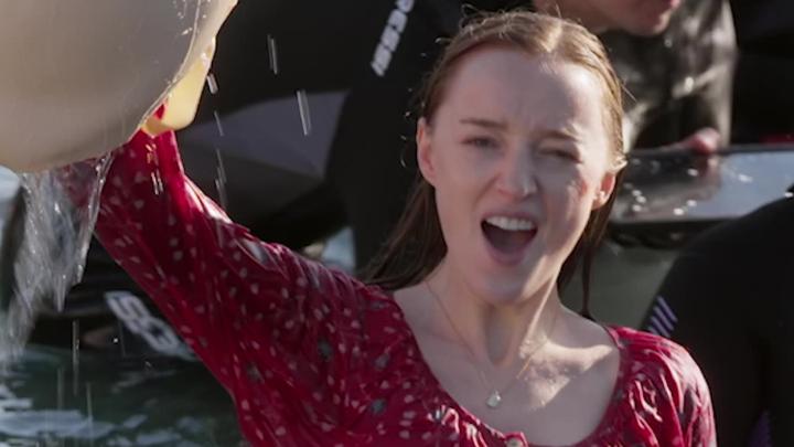 Mommy's gotta go do a set tour. Phoebe Dynevor behind the scenes of THRASH