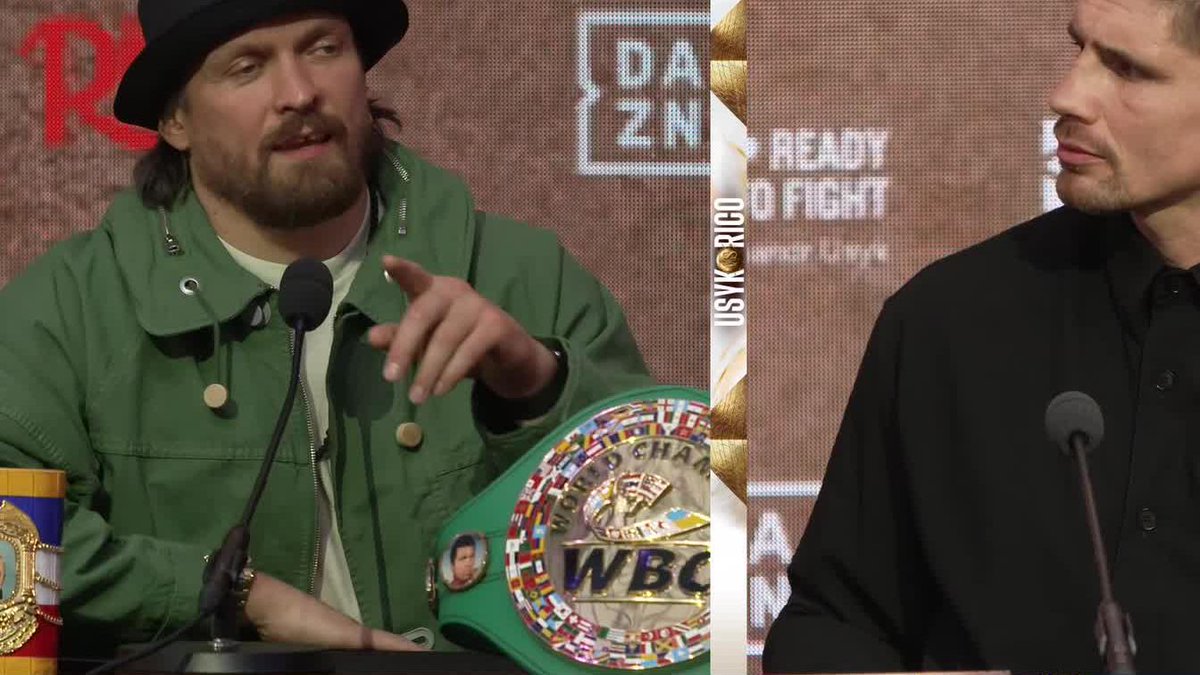 Oleksandr Usyk believes Anthony Joshua WILL BEAT Tyson Fury 😱 #UsykRico | Glory In Giza | May 23 | @RingMagazine ▪️