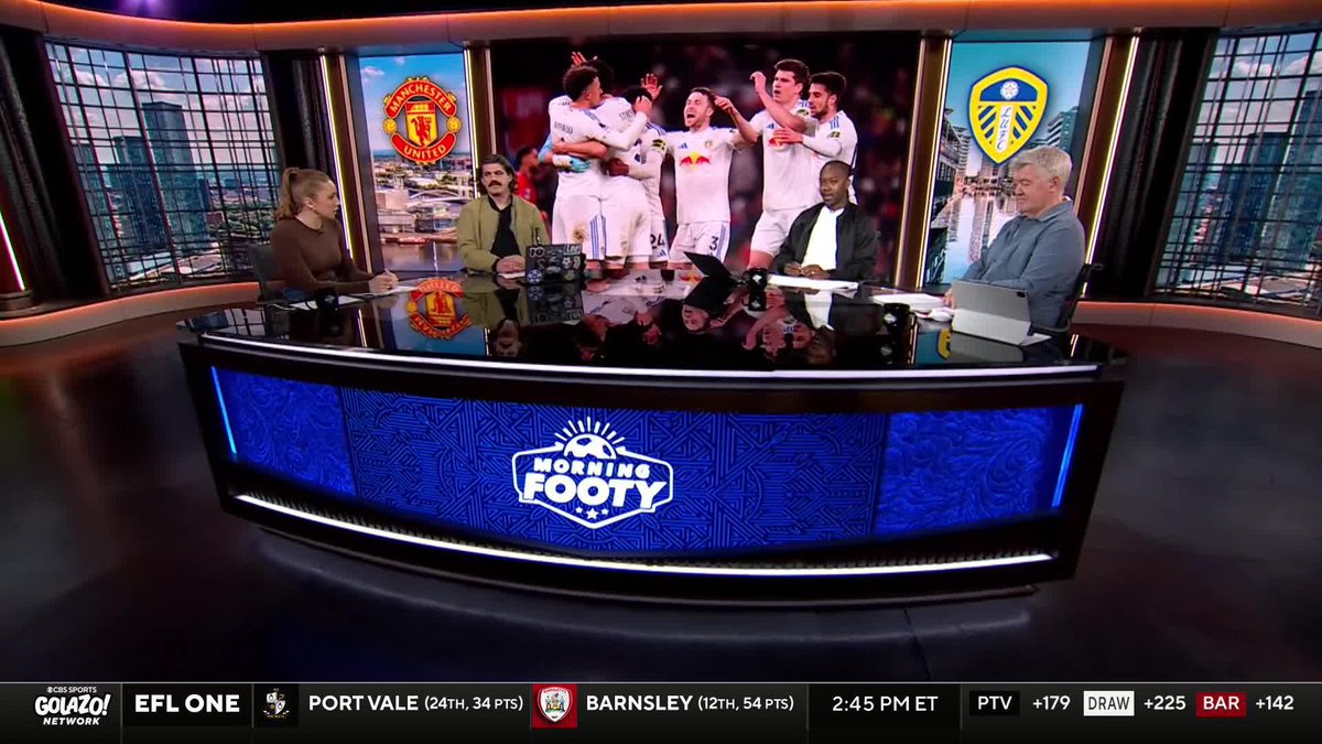 "Daniel Farke deserves all the credit... Leeds were the better team." Michael Lahoud salutes Leeds United after their 2-1 victory over Manchester United 👏