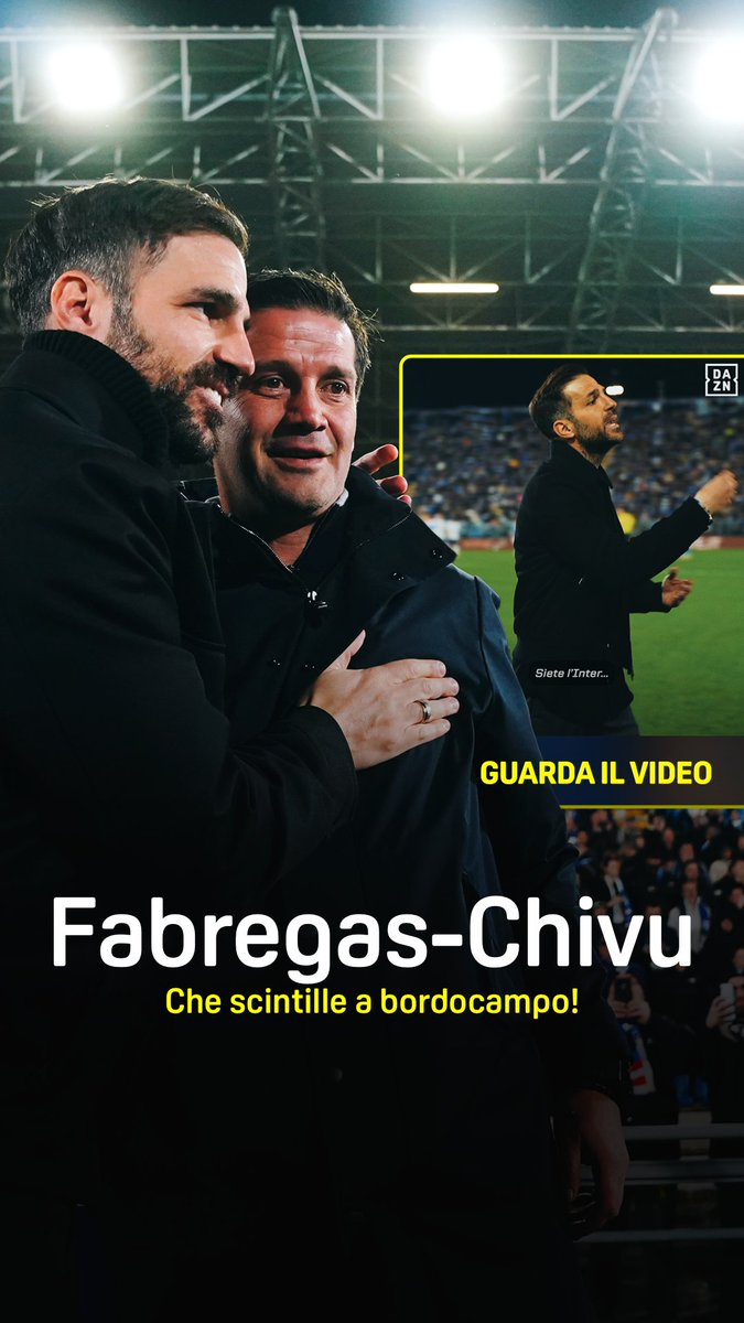 Chivu 🆚 Fabregas 🍿🔥👀 𝑺𝑯𝑶𝑾𝑻𝑰𝑴𝑬 e scintille fra i due allenatori, sempre 𝒑𝒊𝒖' 𝒗𝒊𝒄𝒊𝒏𝒊 𝒂 𝒃𝒐𝒓𝒅𝒐𝒄𝒂𝒎𝒑𝒐 🧨 🎤 @davidebernardi6 BordoCam #ComoInter è disponibile ora su #DAZN! 📲 @pokerstarsnews #Fabregas #Chivu